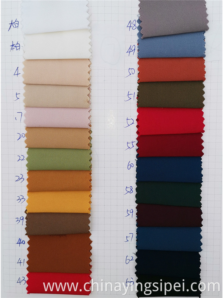  2020 New products stocklot dyed polyester clothing twill fabric manufacturer